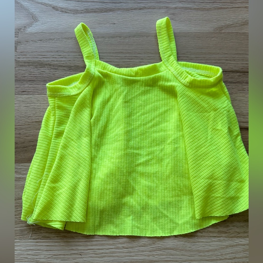 Handmade- Neon Yellow Ribbed Tank Top